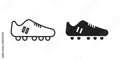 Cleats icon in line design. editable stroke icon vector. EPS10