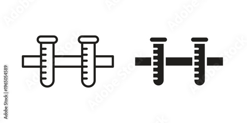 Communicating vessels icon in line design. editable stroke icon vector. EPS10