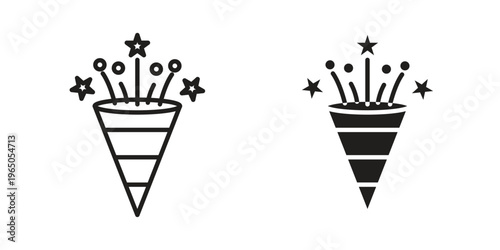 Congratulations icon in line design. editable stroke icon vector. EPS10
