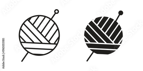 Crochet icon in line design. editable stroke icon vector. EPS10