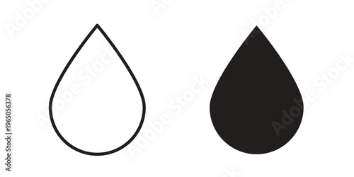 Drop icon in line design. editable stroke icon vector. EPS10