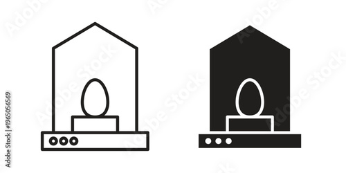 Egg incubator icon in line design. editable stroke icon vector. EPS10