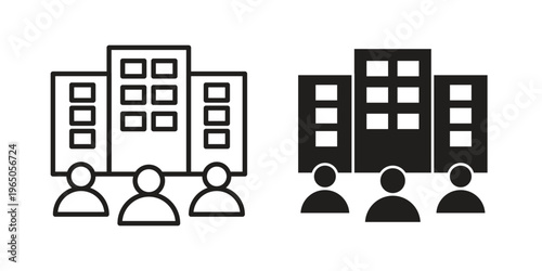 Enterprise icon in line design. editable stroke icon vector. EPS10