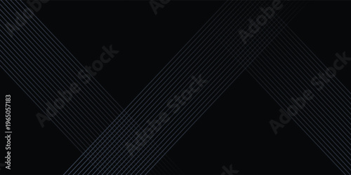 Modern dark blue banner background with geometric diagonal overlay and glowing lines eps 10