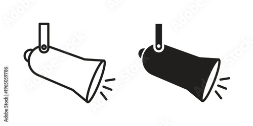 Spotlight icon set concept vector graphics for web UI