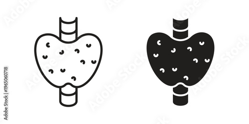 Thyroid icon set concept vector graphics for web UI