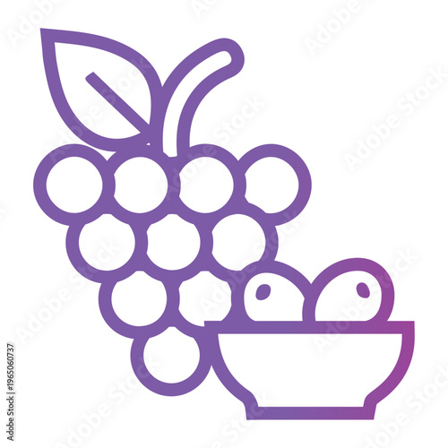 Fresh grapes are being poured into a bowl outdoors