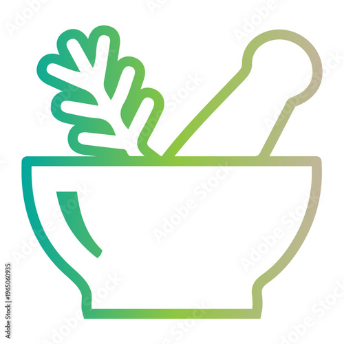 Mortar and pestle icon representing natural remedies and herbal medicine preparation