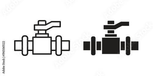 Valve icon set concept vector graphics for web UI