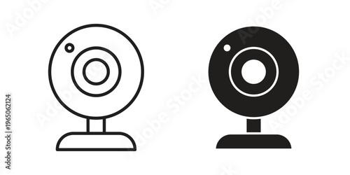 Web camera icon set concept vector graphics for web UI