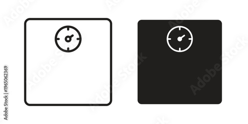 Weight scale icon set concept vector graphics for web UI
