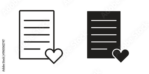 Wish list icon set concept vector graphics for web UI