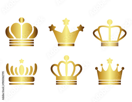 シンプルな王冠のイラスト　