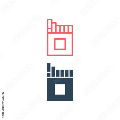 Smoking cigarette icons set. Unhealthy, nicotine, smell. Addiction concept. Vector illustration can be used for topics like break, bad habit, tobacco.