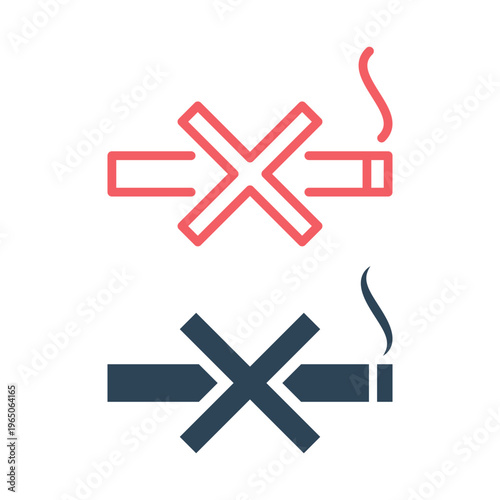 No smoking sign. The best of No Smoking icons set vector, illustration logo template in trendy style. Suitable for many purposes.