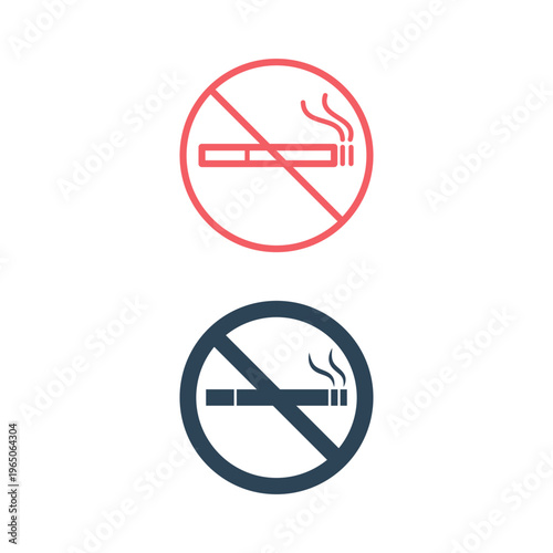 No smoking sign. The best of No Smoking icons set vector, illustration logo template in trendy style. Suitable for many purposes.