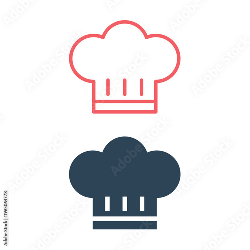 Chef hat icos set vector sign pictogram isolated. Cuisine symbol, logo illustration.