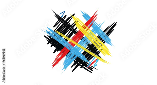 Abstract colorful scribbles, chaotic lines, artistic background, modern design