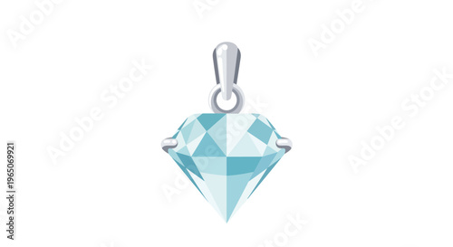 Elegant Diamond Pendant with Silver Bail