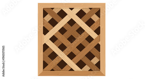 Geometric Wooden Floor Pattern Design