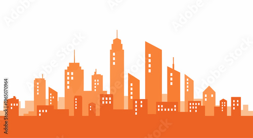 City Skyline with Tall Buildings.
