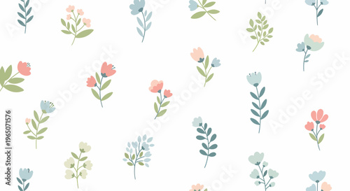 Collection of small colorful floral illustrations.
