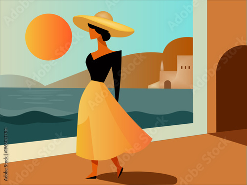 The atmosphere of a calm sea morning.