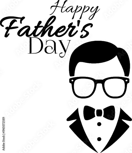 Happy father's day greeting icon graphic design