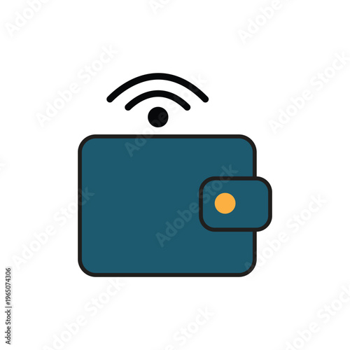 Digital Payment Wallet Icon Flat Design