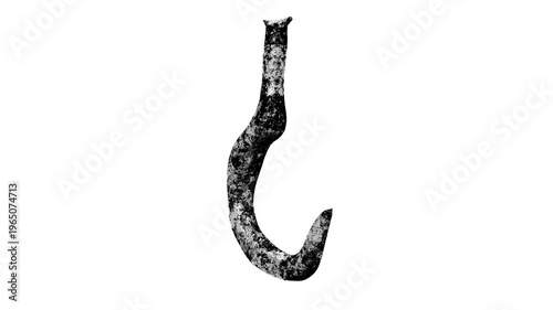 spinning 3d hook on white background video