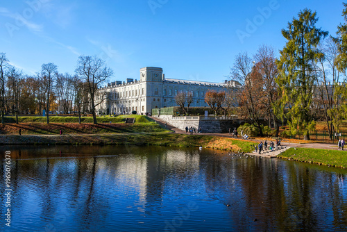 Photos Autumn view of Karpin Pond and the Grand Gatchina Palace