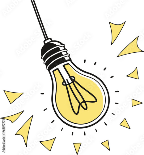 vector illustration of an electric bulb