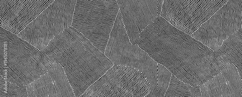 Fotografie Abstract neutral wallpaper with irregular shapes filled with flowing contour lin