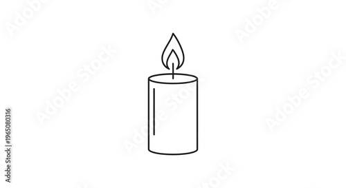 vector illustration of burning candles
