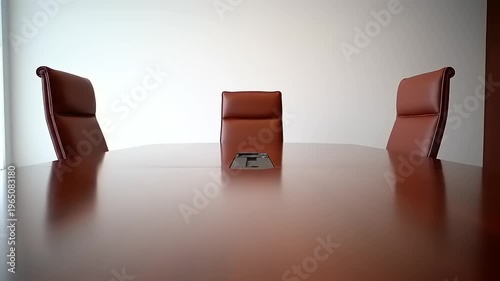 Business Meeting Room Table Setup.