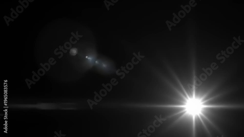 Bright star shining in dark space.