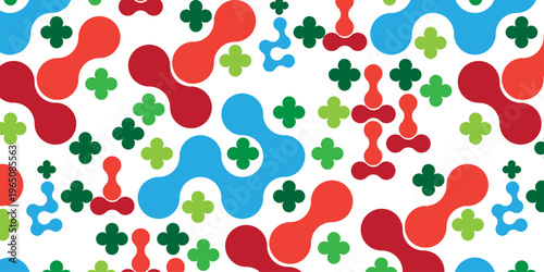 abstract colorful paper overlapping decor fabric textile. seamless pattern with dots gradient meatball circles creative web banner wallpaper textile design.