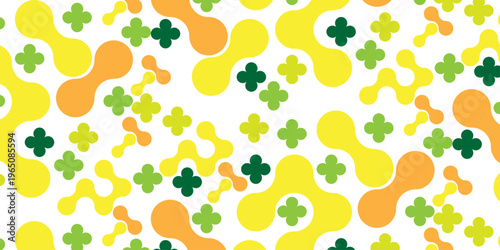 abstract colorful paper overlapping decor fabric textile. seamless pattern with dots gradient meatball circles creative web banner wallpaper textile design.