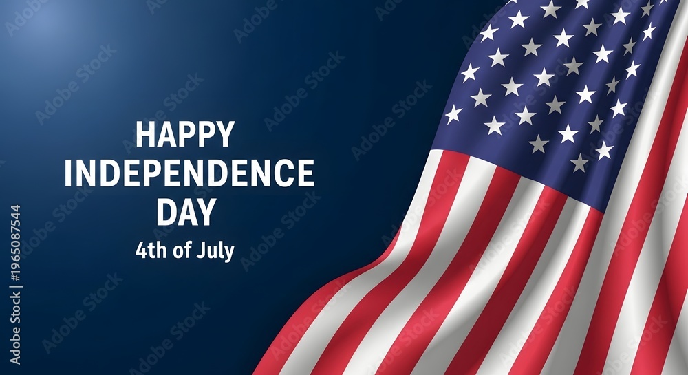 Obraz premium Happy independence day celebrations 4th of july american flag patriotic greeting