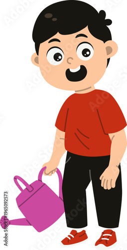 Child Carrying Watering Can for Plant Care