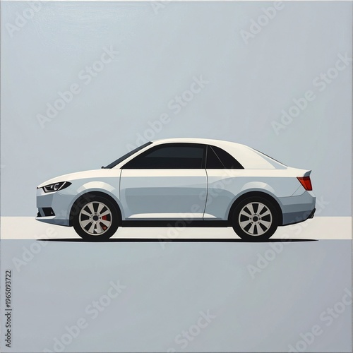 car simple icon design in a flat art illustration