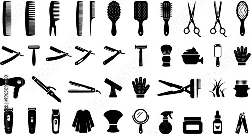 Pet grooming kit for professional fur removal and animal care
