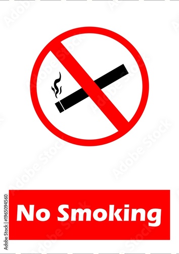 Free Download No Smoking Sign Vector Illustration with Red Prohibition - GFXLoad