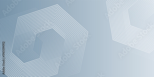 Abstract hexagon lines on gray background. Geometric stripe line modern art design for poster, brochure, cover, website, banner