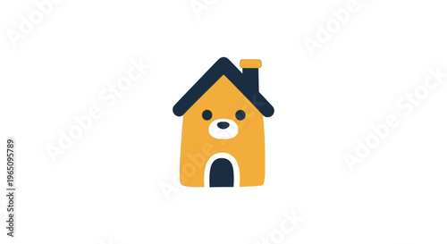 Cute Dog House Cartoon Character.