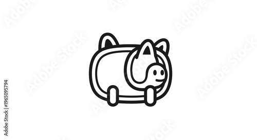 Piggy Bank Savings Icon Symbol.