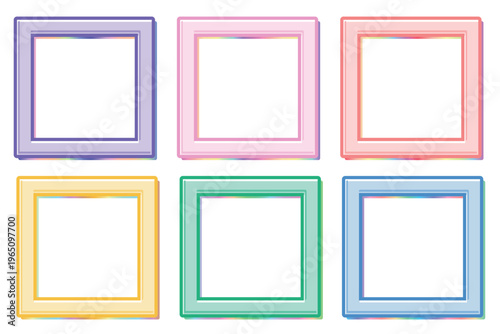 艶のあるパステル系ワイプフレーム｜フレーム内部は透過