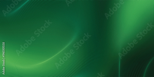 Green blur mesh gradient abstract background with technology dots, abstract big data digital concept.eps10
