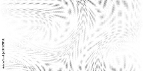 Abstract wavy dots texture background, abstract big data digital technology concept.eps10