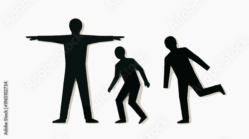 Silhouette of a man carrying a bag vector illustration